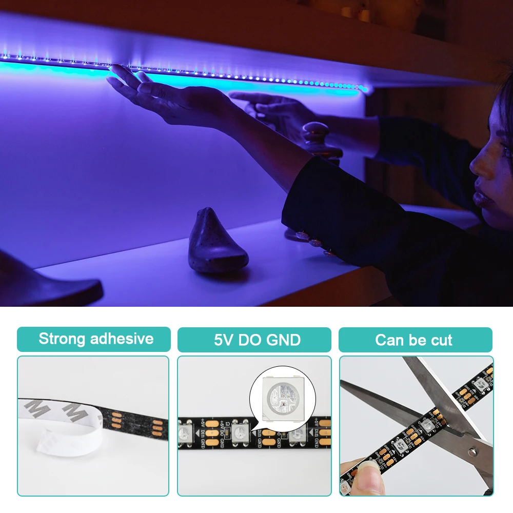 5V WS2812B Pixel RGB Led Strip - Ws2812B Strip 5V ulasan dan harga