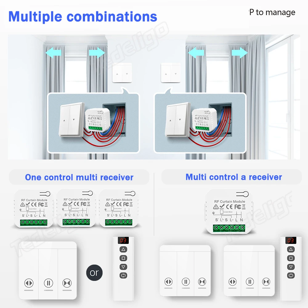433 MHz RF Curtain Switch Modu - Joystick Module ulasan dan harga