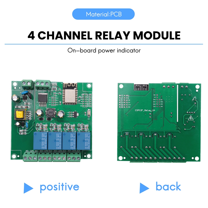 ESP8266 Wireless WIFI 4 Channe - Relay Module 4 Channel ulasan dan harga
